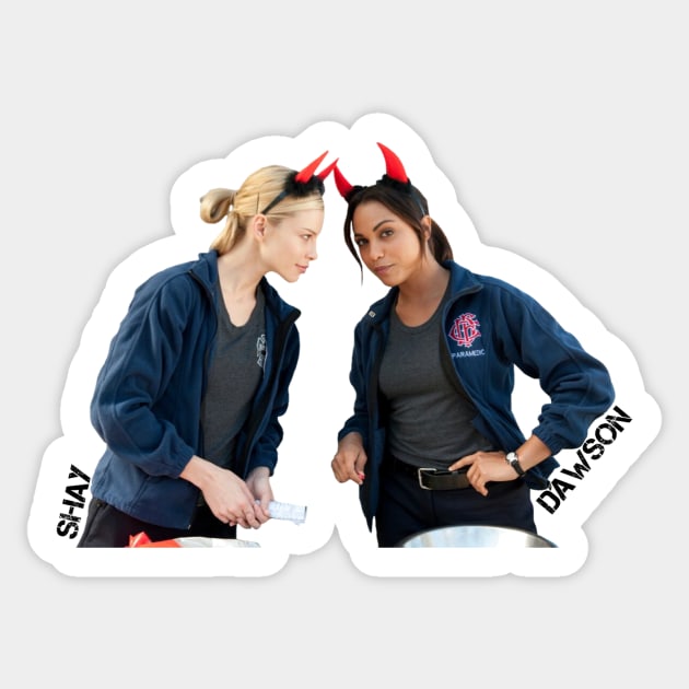 CHICAGO FIRE - SHAY & DAWSON - LAUREN GERMAN - MONICA RAYMUND Sticker by emilybraz7